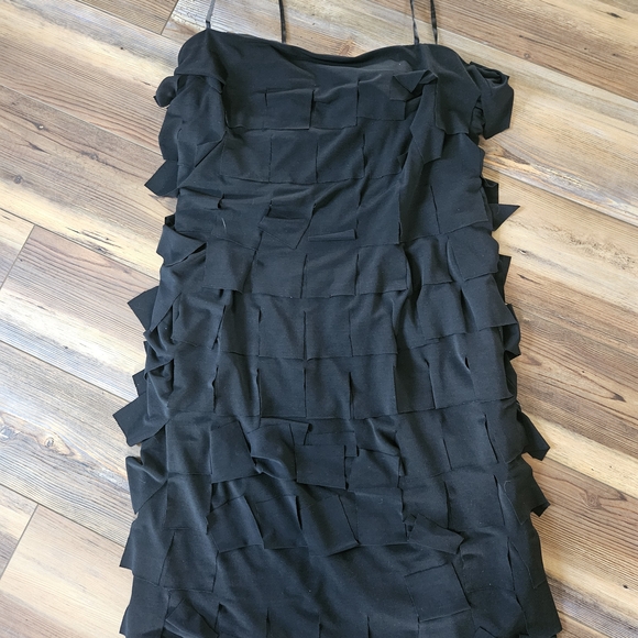 JS Collections Black Layered Mini Dress - Picture 1 of 5
